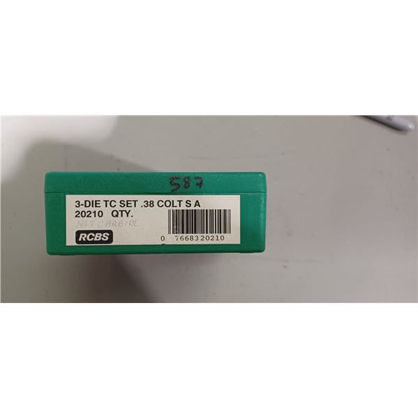 RCBS 3 DIE SET 38 COLT SA