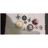 Image 1 : 9 WW II ASSORTED PINS AND BOTTONS