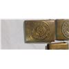 Image 3 : 2 WW II BELT BUCKLES AND MATCH BOX HOLDER GERMAN