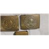 Image 9 : 2 WW II BELT BUCKLES AND MATCH BOX HOLDER GERMAN