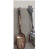 Image 4 : 4 COLLECTABLE SPOONS AND DIAMOND SHAPED SPOON WITH VICTORY ON IT