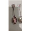 Image 6 : 4 COLLECTABLE SPOONS AND DIAMOND SHAPED SPOON WITH VICTORY ON IT