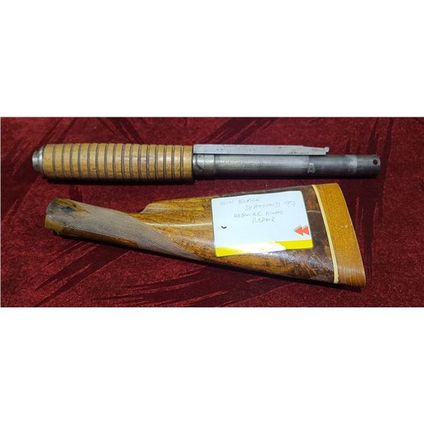 WINCHESTER BLACK DIAMOND 97 - REQUIRES MINOR REPAIR AND MODEL 1897 WINCHESTER FOREGRIP