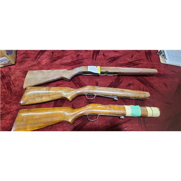 THREE CRAKED STOCKS - COOEY60, AND TWO PRE 64 WIN. MODEL 88