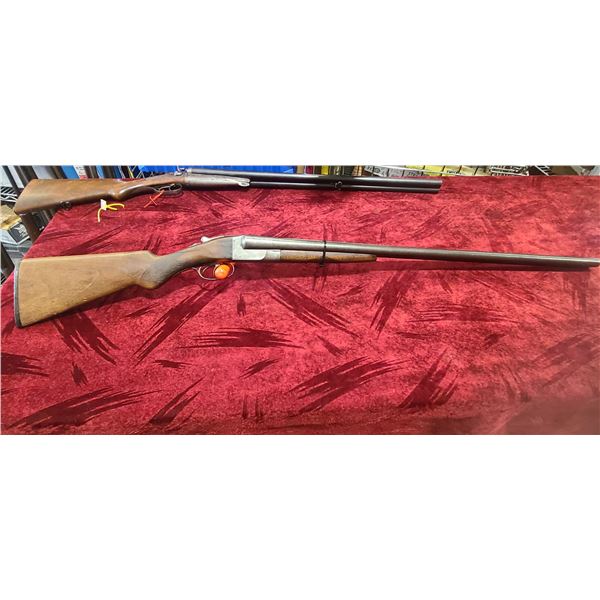 FULTON  12 GA DOUBLE BARREL STOCK CRACKED AND NEEDS FOREND WORK 30 INCH BARREL