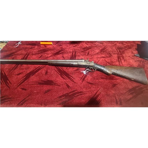 N CUNNAM BROS. -MACHINE MADE DOUBLE BARREL 30" SN: 7379 - STOCK IS BROKEN