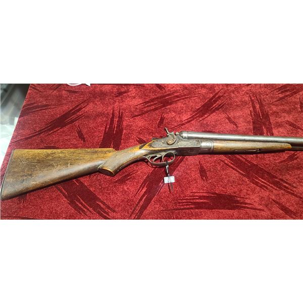 PARTS GUN - J MANTON 12GA - ONE HAMMER IS BROKEN -LOSE BUTT PLATE - NO BEAD SIGHT