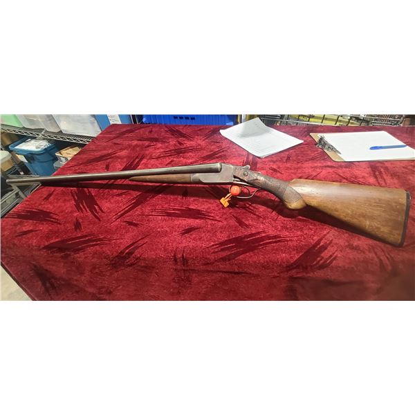 PARTS- ITHICA SIDE BY SIDE 12GA - BROKEN STOCK -  HAS ITHICA BUTT PLATE -ACTION STILL WORKS