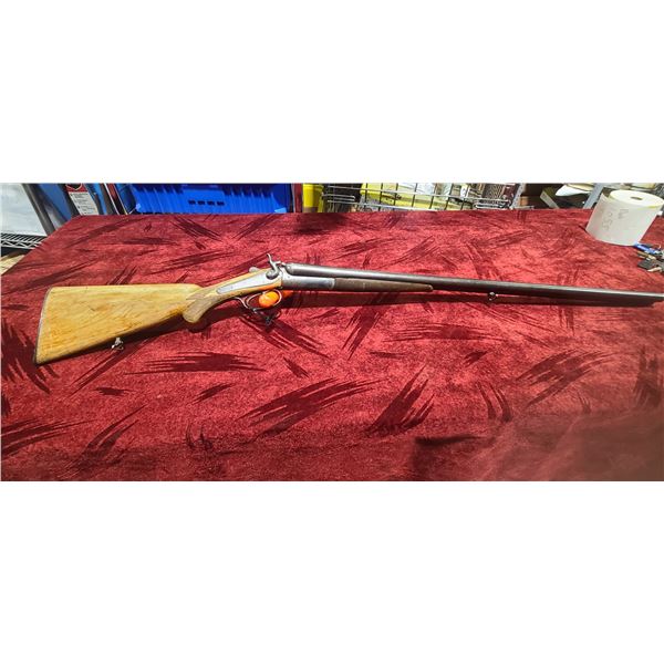 LEIGE DOUBLE HAMMER GUN SN 43542A, 29 INCH BARREL, GOOD CONDITION         ( #353)