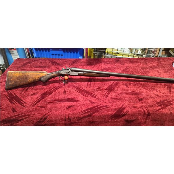 UNKNOWN MAKE DOUBLE HAMMER GUN ORIGINAL AND IN GOOD CONDITION 30 INCH BARREL (333)