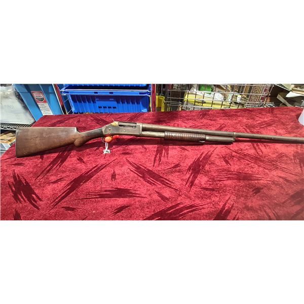 WINCHESTER 1897 12 GA PUMP PARTS GUN SN 37388 RECEIVER CRACKED 28 INCH BARREL  (303)