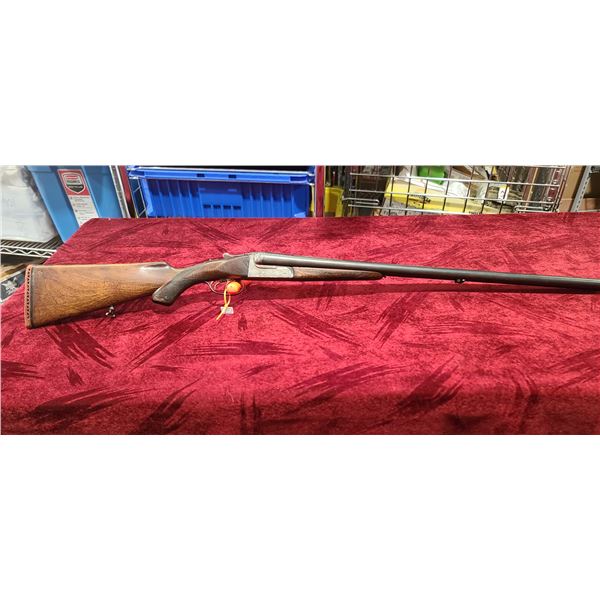 RENO 12 GA SIDE X SIDE SHOT GUN SIDE LOCK, SN 1460, 26 INCH BARREL VERY NICE CONDITION (389)