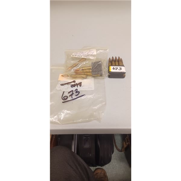 6 ARMOUR PIECING M1 GRANDE 30-06 ROUNDS C/W CLIP AND 5 EXTRA ROUNDS PAL REQD NO SHIPPING