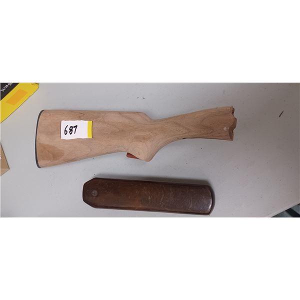 REMINGTON MOD 812, CIL 402 STOCK BLANK C/W BUTT PLATE AND ORIGINAL FOREND