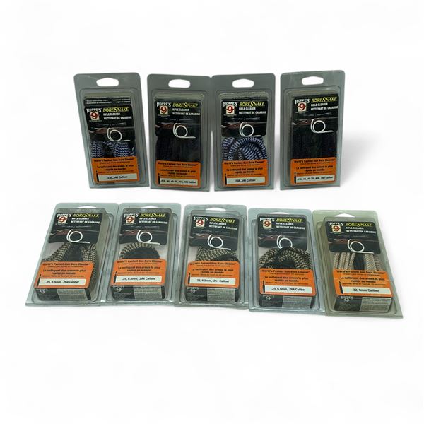 Assorted Hoppe's Bore Snake Rifle Cleaners X 9 Qty