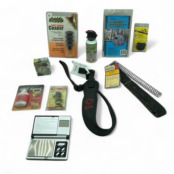Assorted Firearm and Hunting Parts and Accessories