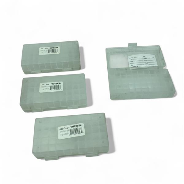 Berry's 10mm/ .45 ACP 50 Round Single Ammo Box, Clear X 4 Qty