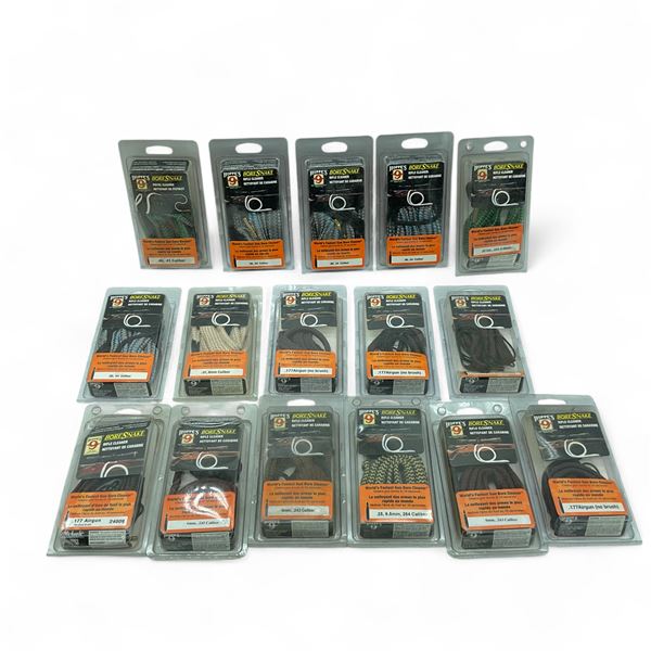 Assorted Hoppe's Bore Snake Firearm Cleaners X 16 Qty