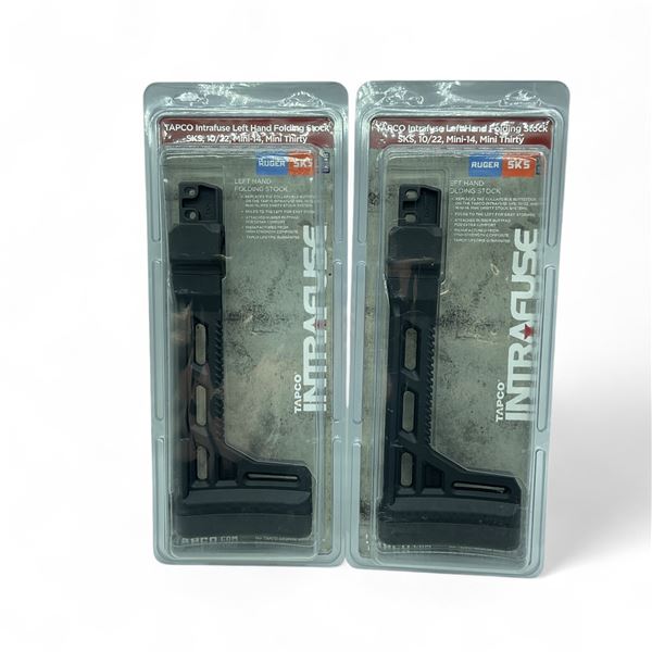 Tapco Intrafuse Left Hand Folding Stock for SKS, 10/22, Mini-14, Mini Thirty X 2 Qty