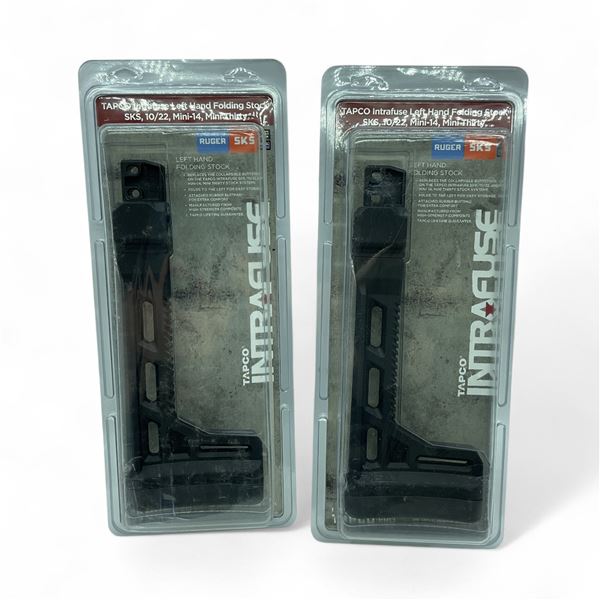 Tapco Intrafuse Left Hand Folding Stock for SKS, 10/22, Mini-14, Mini Thirty X 2 Qty