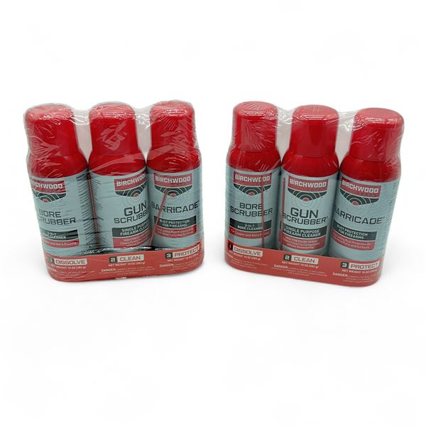 Birchwood Casey 1-2-3 Aerosol Firearm Cleaning 3 Pack, 10 oz Cans X 2 Qty