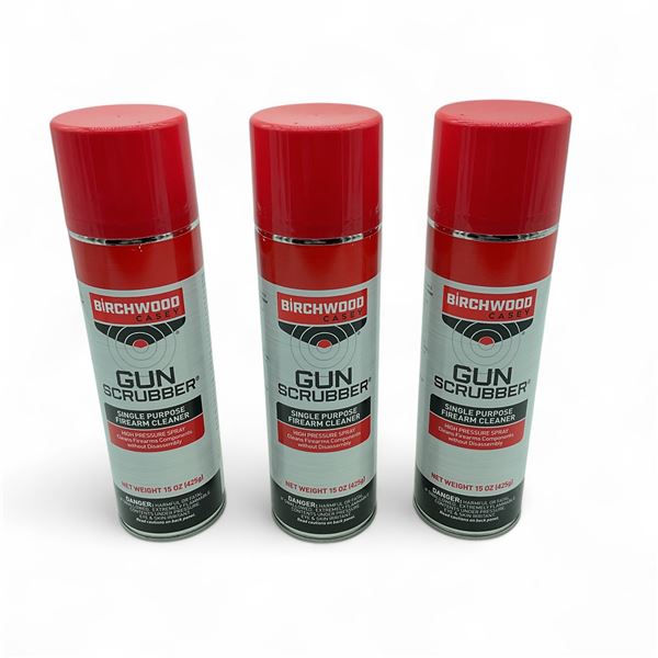 Birchwood Casey Gun Scrubber Single Purpose Firearm Cleaner, 15 oz Spray Can X 3 Qty