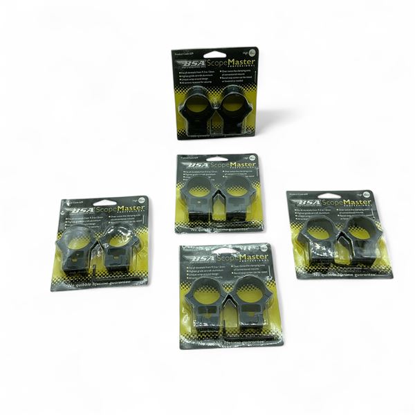 BSA Scope Master 30 mm High Rings X 5 Qty