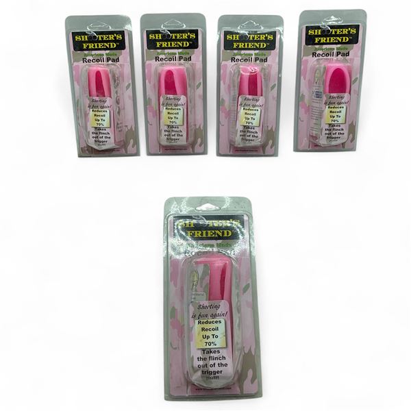 Shooter's Friend Recoil Pad, Pink, Fits Stocks up to 2" X 5" X 5 Qty