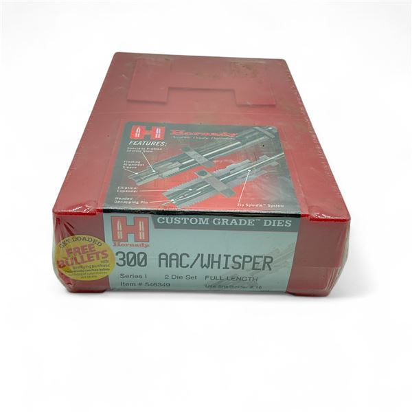 Hornady Custom Grade .300 AAC/ Whisper 2 Die Set, Series 1, Full Length