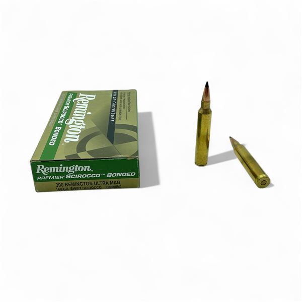 Remington Premier Scirocco Bonded 300 Remington Ultra Mag, 180 Grain Swift Ammunition, 20 Rounds