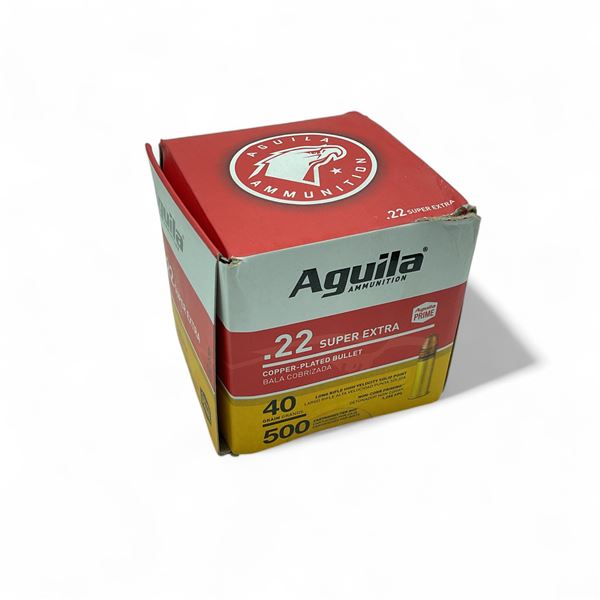 Aguila .22 LR Super Extra, 40 Grain Copper Plated Bullet Ammunition, 500 Rounds