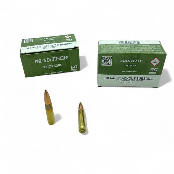 Magtech Tactical 300 AAC Blackout Subsonic, 200 Grain FMJ Ammunition, 100 Rounds