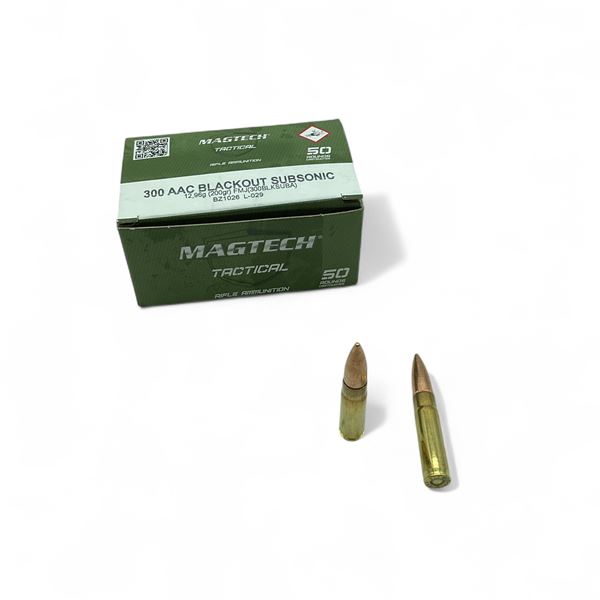 Magtech Tactical 300 AAC Blackout Subsonic, 200 Grain FMJ Ammunition, 50 Rounds