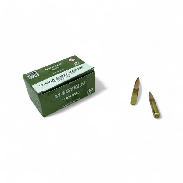 Magtech Tactical 300 AAC Blackout Subsonic, 200 Grain FMJ Ammunition, 50 Rounds