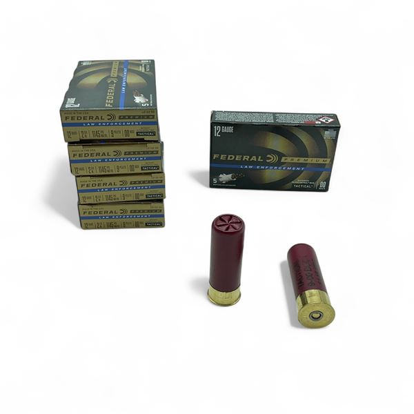 Federal Premium Law Enforcement 12 Ga, 2-3/4", 9 Pellet, 00 Buck Tactical Ammunition, 25 Rounds