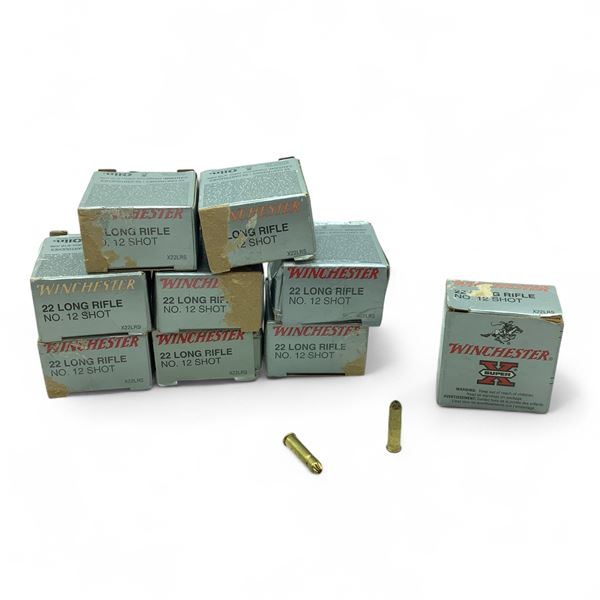 Winchester .22 LR, #12 Shot Ammunition, Approximately 450 Rounds