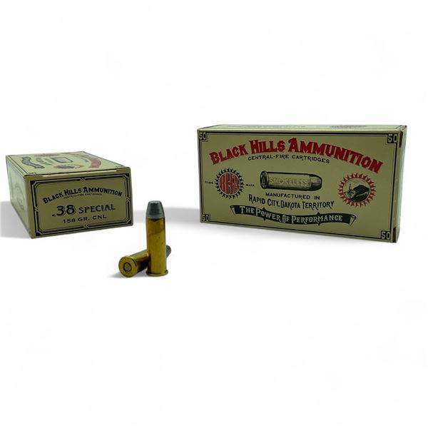 Black Hills Ammunition .38 Special, 158 Grain CNL Ammunition, 100 Rounds