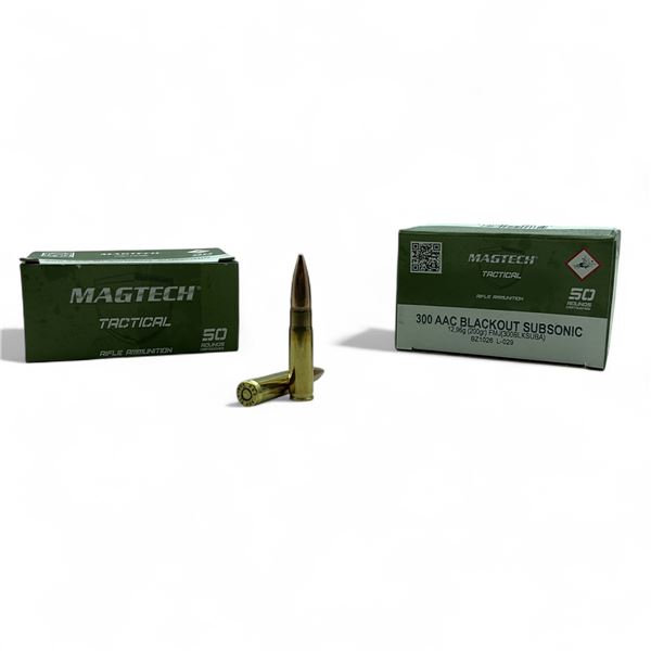 Magtech Tactical 300 AAC Blackout Subsonic, 200 Grain FMJ Ammunition, 100 Rounds