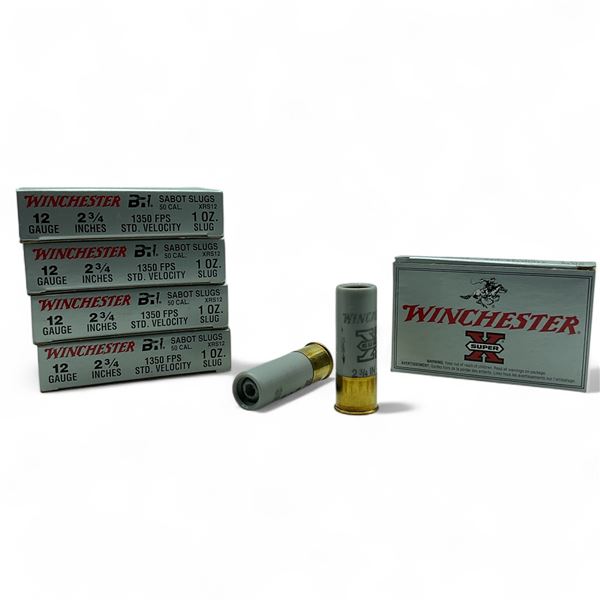 Winchester Super-X 12 Ga, 2-3/4", 1 oz Sabot Slug Ammunition, 25 Rounds