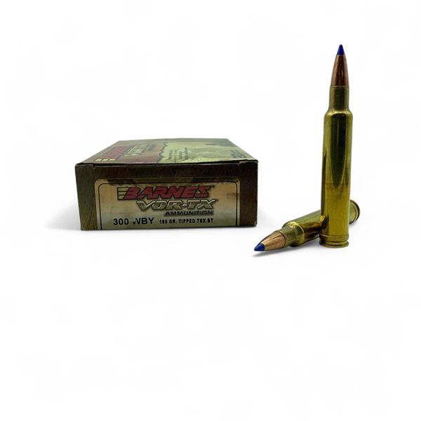 Barnes Vor-tx 300 WBY, 180 Grain Tipped TSX BT Ammunition, 40 Rounds