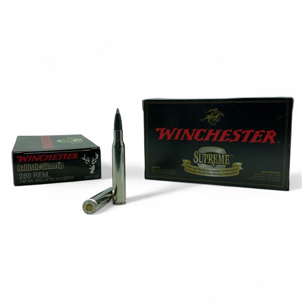 Winchester Supreme 280 Rem ,140 Grain Ballistic SilverTip Ammunition, 40 Rounds
