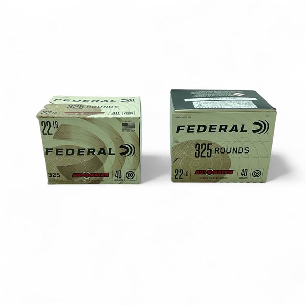 Federal Auto Match .22 LR, 40 Grain Ammunition, 650 Rounds