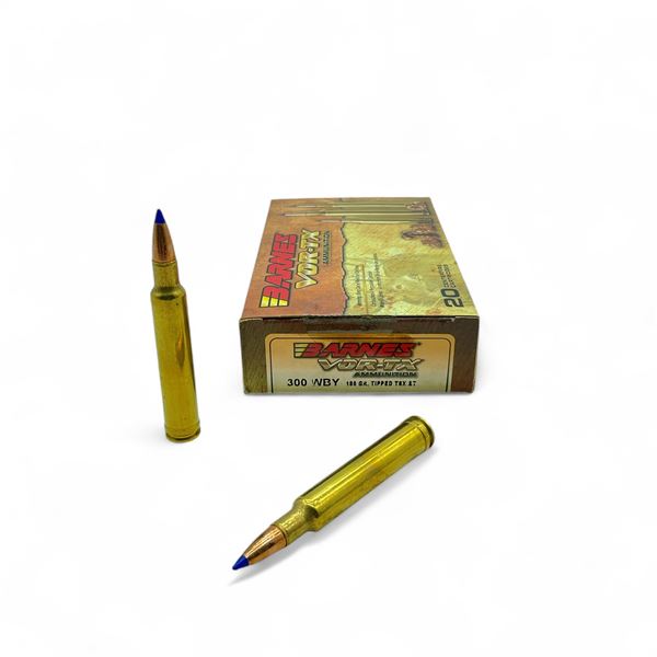 Barnes Vor-tx 300 WBY, 180 Grain Tipped TSX BT Ammunition, 20 Rounds
