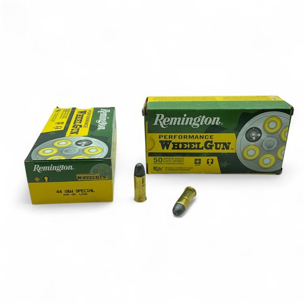 Remington Performance Wheel Gun .44 S&W Special, 246 Grain Lead Ammunition, 100 Rounds