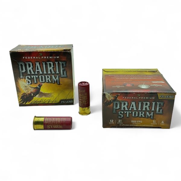 Federal Premium Prairie Storm 12 Ga, 2-3/4", 1-1/4 oz, #4 Shot FS Lead Ammunition, 50 Rounds