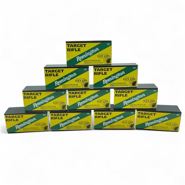 Remington/ Eley Target Rifle .22 RF Long Rifle Ammunition, 500 Rounds