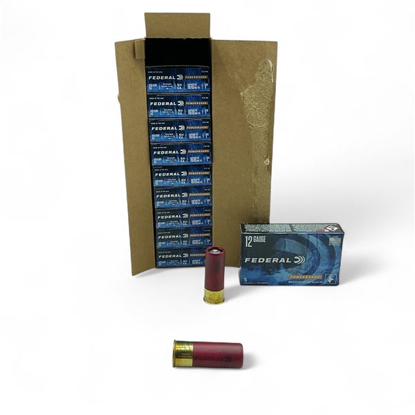 Federal Power Shok 12 Ga, 2-3/4", 1 oz Maximum Rifled Slug HP Ammunition, 50 Rounds