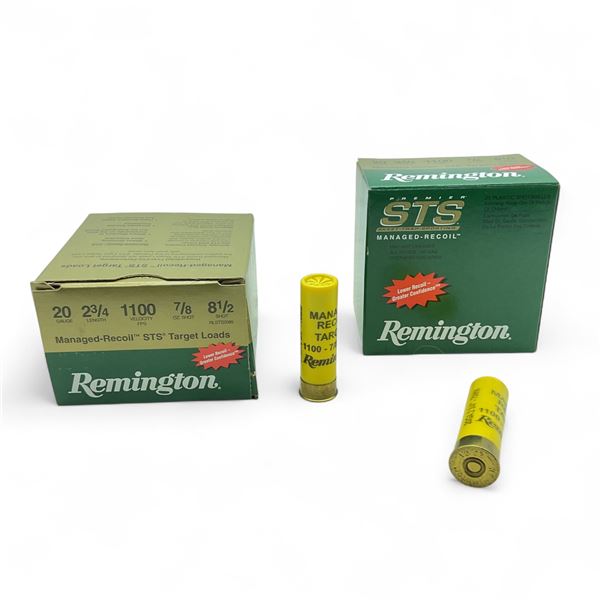 Remington Managed-Recoil STS Target Loads 20 Ga, 2-3/4", 7/8 oz, #8.5 Shot Ammunition, 50 Rounds