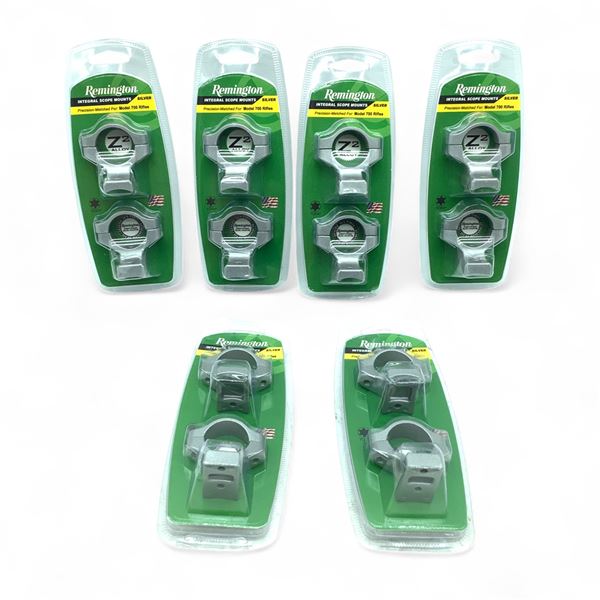 Remington Integral Scope Mounts for Model 700 Rifles, Silver X 6 Qty, New