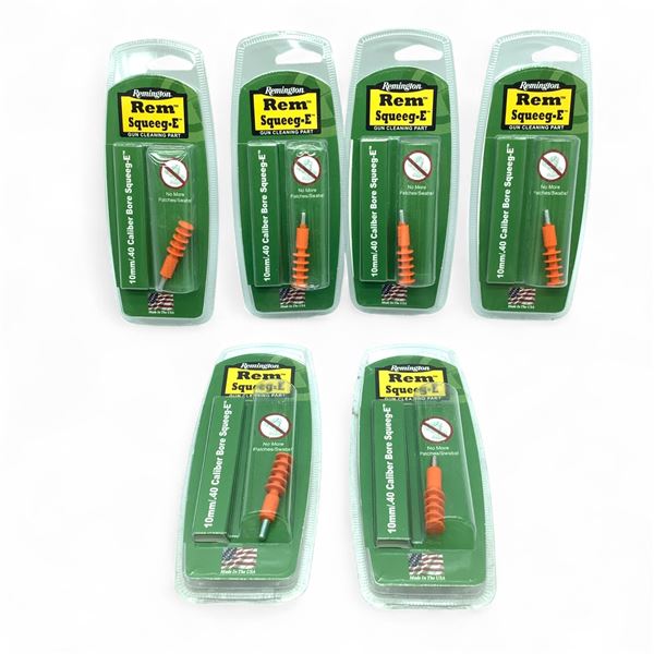 Remington Squeeg-E for 10 mm/ 40 Cal Bores X 6, New